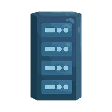 Illustration of server rack Stock Illustration