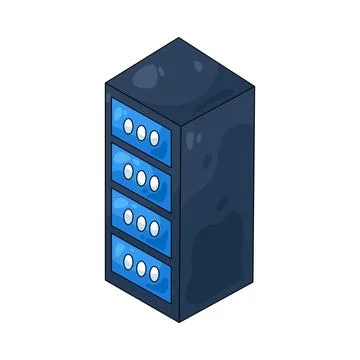 Illustration of server rack Ilustração Stock