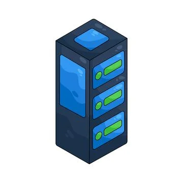 Illustration of Server Rack 스톡 일러스트