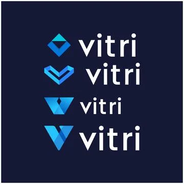 Illustration set bundle V logo design Stock Illustration