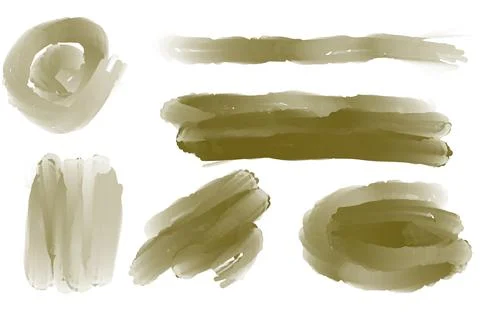 Illustration a set of elements of different sizes olive Stock Illustration