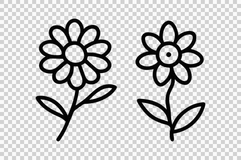 Illustration set of flowers Stockillustratie