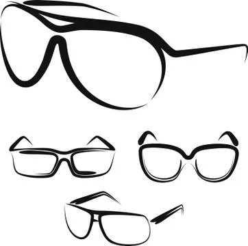 Illustration with a set of glasses Stock Illustration