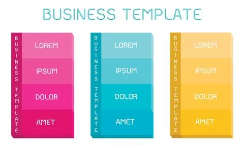 Illustration of Set of Infographic Templates Pattern 스톡 일러스트