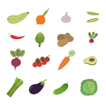 Illustration set vegetable Stock Illustration