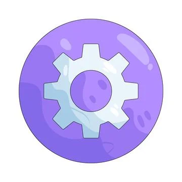 Illustration of setting button Illustrazione stock