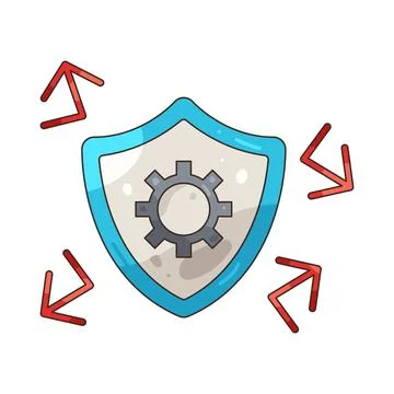 Illustration of Setting shield Stock Illustration