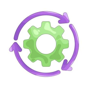 Illustration of Setting update 스톡 일러스트