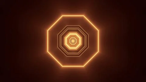 Illustration of several lights arranged in an octagonal shape Stock Illustration