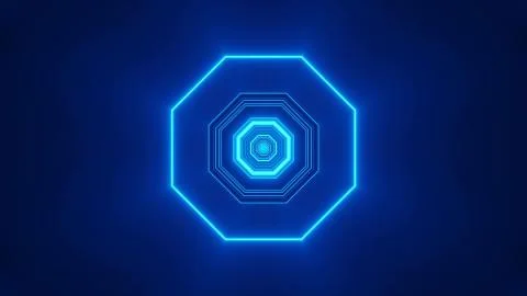 Illustration of several lights arranged in an octagonal shape Stock Illustration