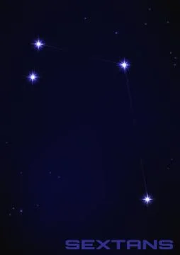 Illustration of sextans constellation Stock Illustration