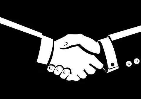 Illustration of shaking hands Stock Illustration