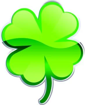 Illustration of shamrock, with white background vector-eps Stock Illustration