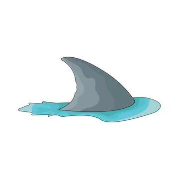 Illustration of shark fin Stock Illustration