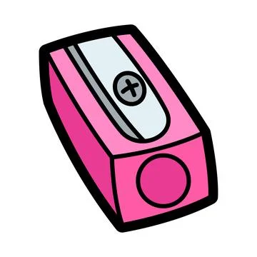 Illustration of sharpener. School education icon for industry and business. Illustrazione stock