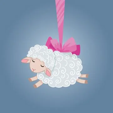 Illustration of the sheeps Stock Illustration