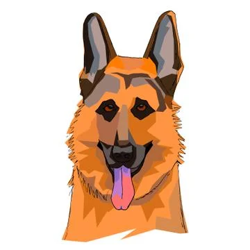 The illustration of shepherd. This is a vector drawing Stock Illustration