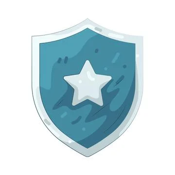Illustration of shield badge Stock Illustration