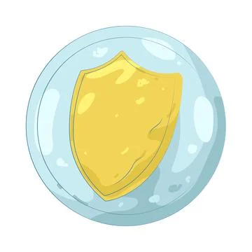 Illustration of shield in the bubble Stock Illustration