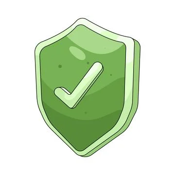 Illustration of Shield check Stock Illustration