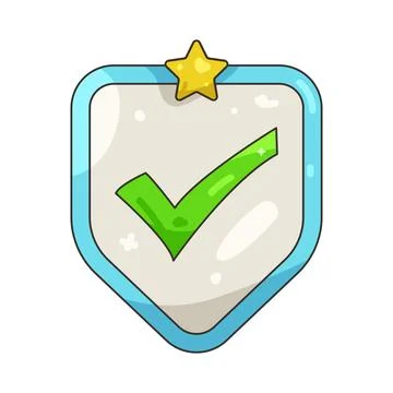 Illustration of shield check mark Stock Illustration