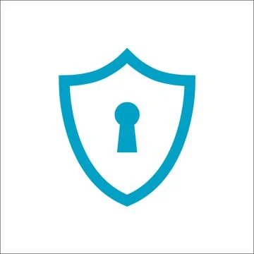 Illustration of shield lock concept icon logo vector Stock Illustration