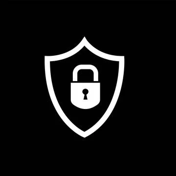 Illustration of shield with padlock icon concept Stock Illustration