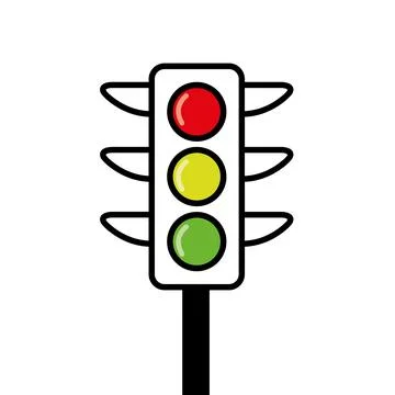 Illustration of a shiny traffic light. Illustrazione stock