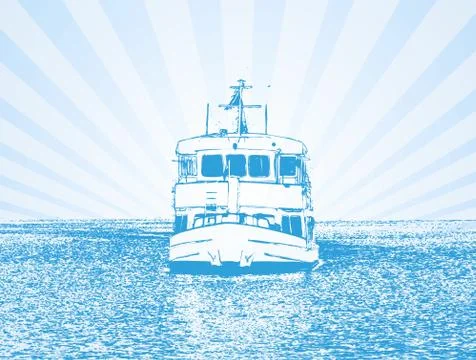 Illustration of a ship Stock Illustration