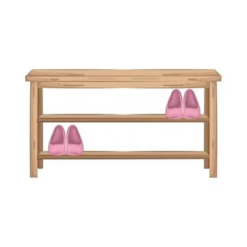 Illustration of shoe rack Stock Illustration