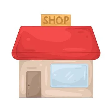 Illustration of shop Ilustración de archivo