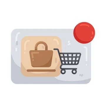 Illustration of shopping notification Stock Illustration