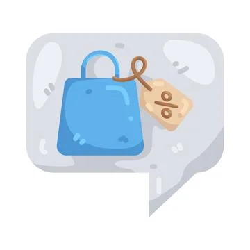 Illustration of shopping notification Stock Illustration