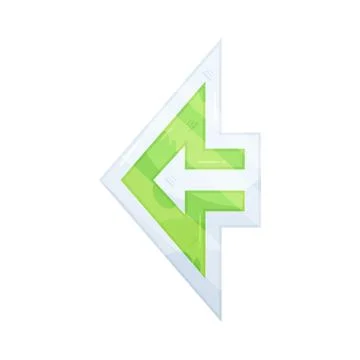 Illustration of short arrow left Stock Illustration