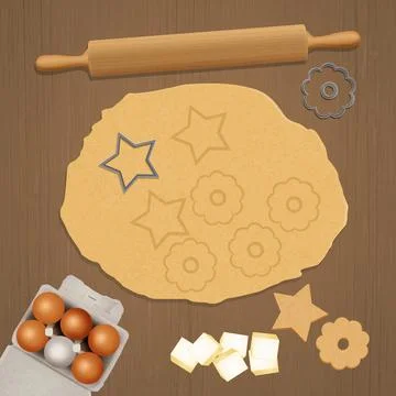 Illustration of shortbread biscuits Stock Illustration
