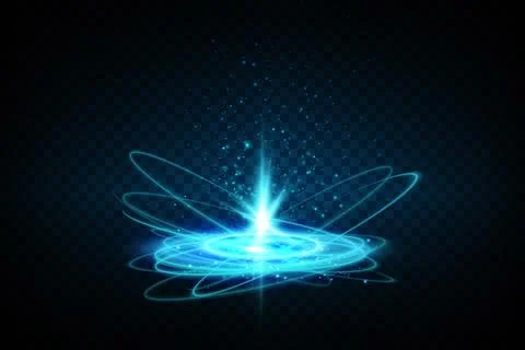An Illustration showcasing a Dynamic Electric Spark and a Light Burst which Ilustração Stock