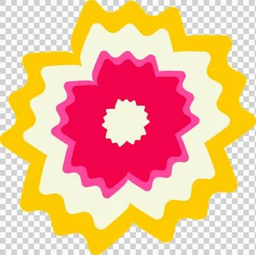 Illustration is showing multi-layered jagged starburst in flat design on Illustration