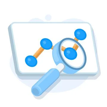 Illustration showing website analytics with minimal and check-level indicators Illustrazione stock