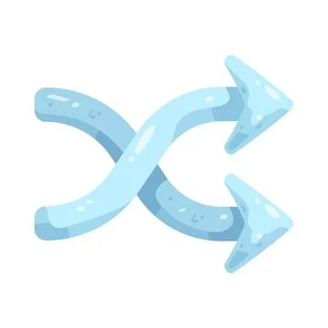 Illustration of shuffle arrow Stock Illustration