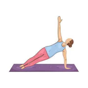 Illustration of Side plank Stock Illustration