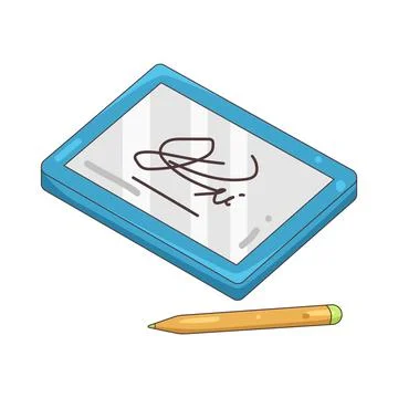 Illustration of sign pad Stock Illustration