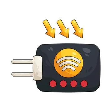 Illustration of signal sensor Illustrazione stock