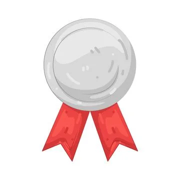 Illustration of silver badge Stock Illustration