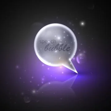 Illustration with silver speech bubble Stock Illustration