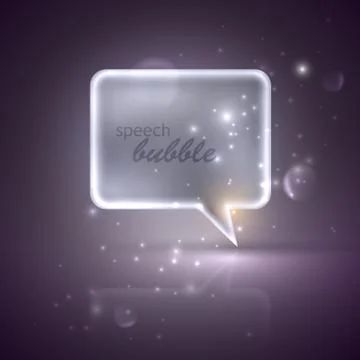 Illustration with silver speech bubble Stock Illustration
