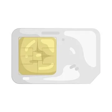 Illustration of SIM card Stock Illustration