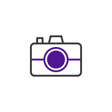 Illustration a simple camera icon design with clean lines showcasing photog.. Stock Illustration
