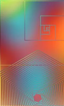 Illustration of a simple design geometric pattern with colorful background Stock Illustration