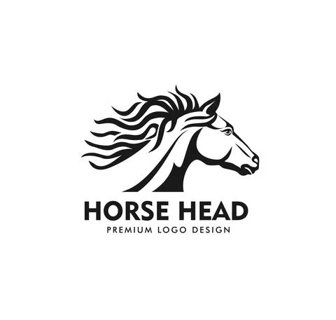 Illustration of simple horse head vector illustration Stock-Illustration