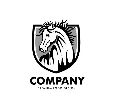 Illustration of simple horse head vector illustration Stock-Illustration